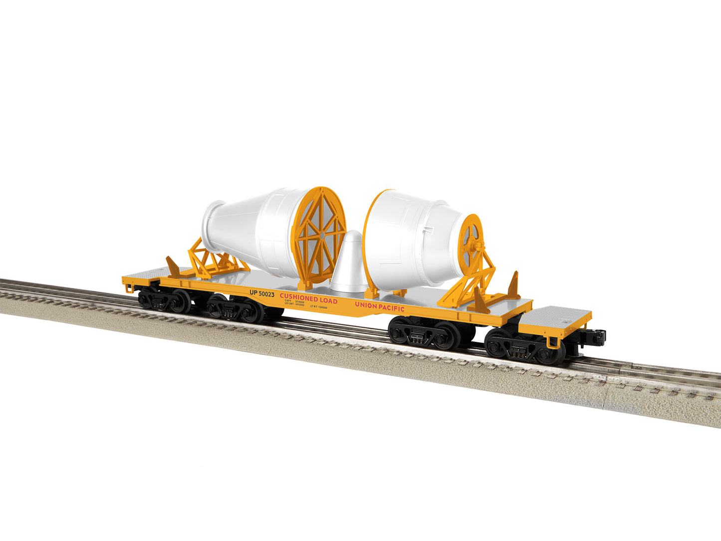 O UP Rocket Booster Flatcar 5-Pack w/rocket