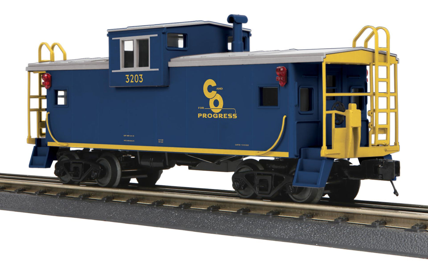 O Gauge C&O Rugged Rails Extended Vision Caboose