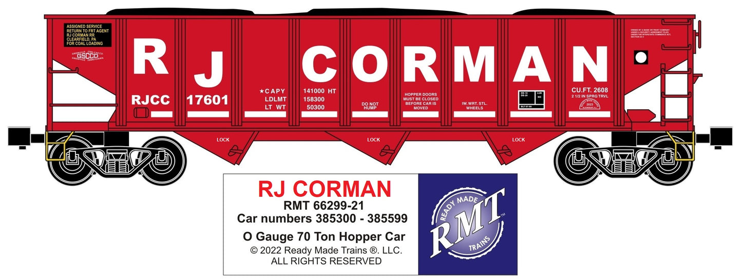 O RJ CORMAN 3-BAY HOPPER