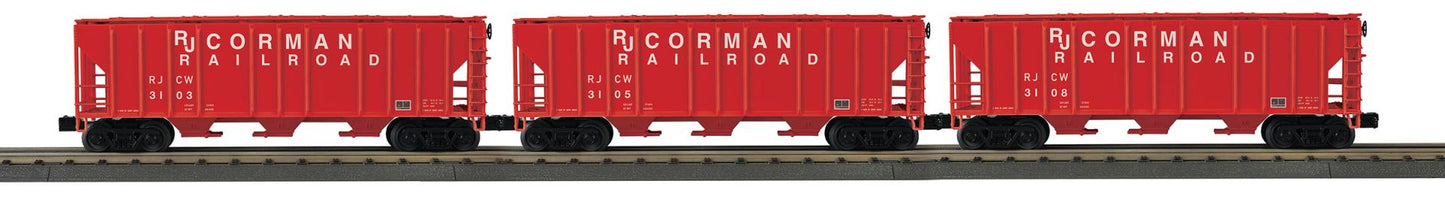 O Gauge RailKing RJ CORMAN 3-Car Ps-2 Discharge Hopper Set