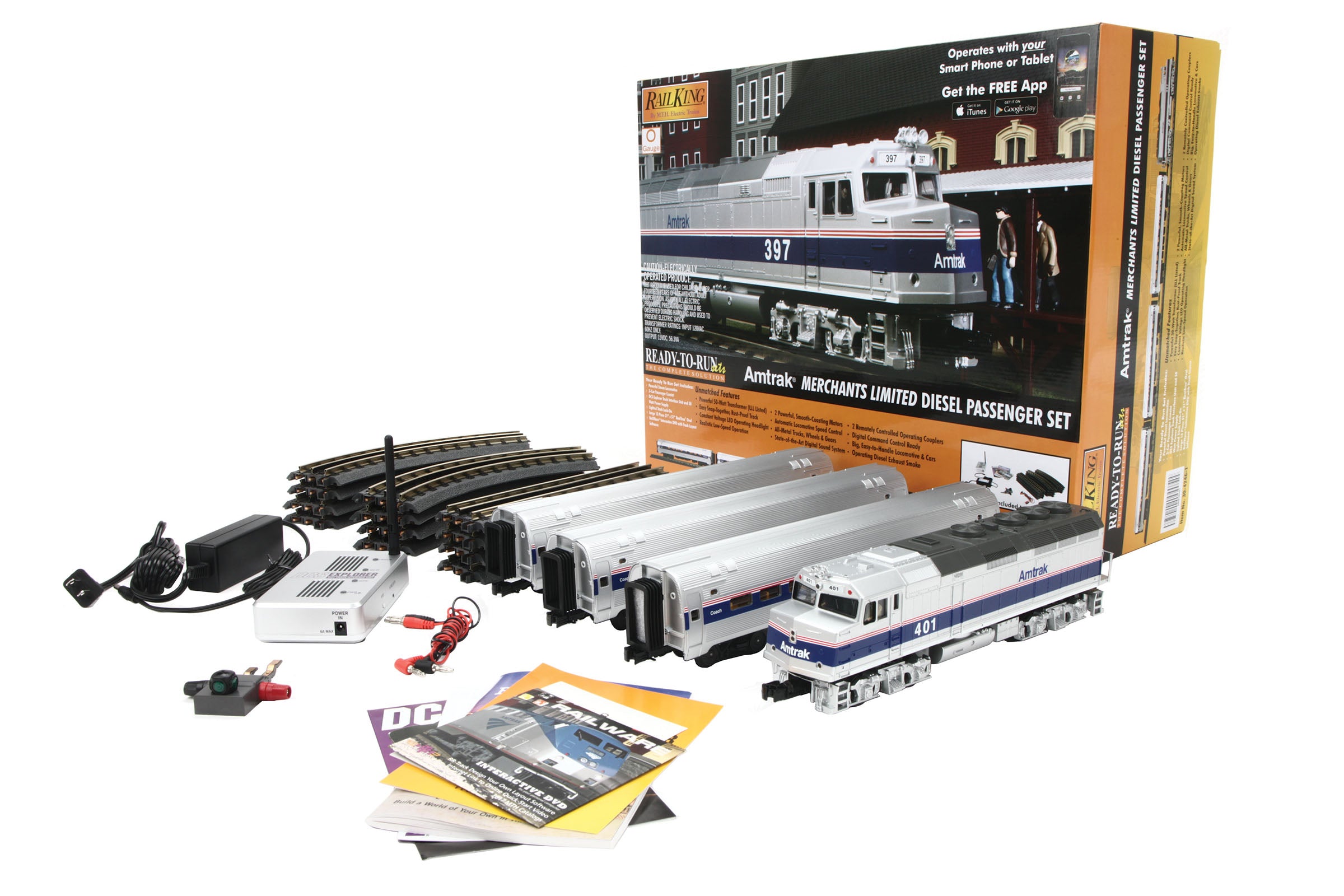 2-8-0 RTR Amtrak Passenger Train Set W/Proto-Sound